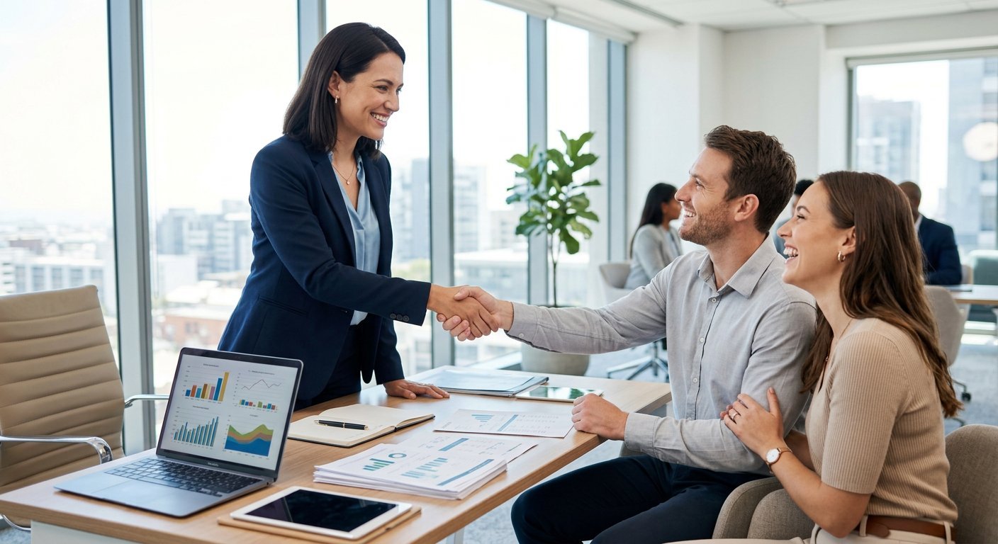 A Profit Wise Invest advisor meeting with clients